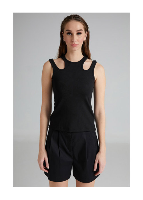 Icarus cut out black top